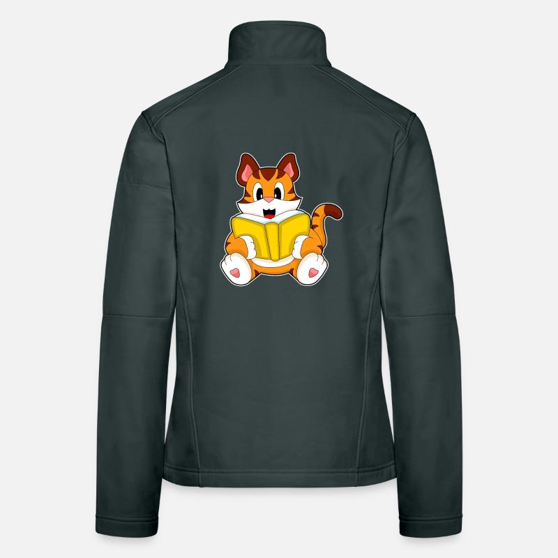 Tiger Nerd Buch  Frauen Softshelljacke