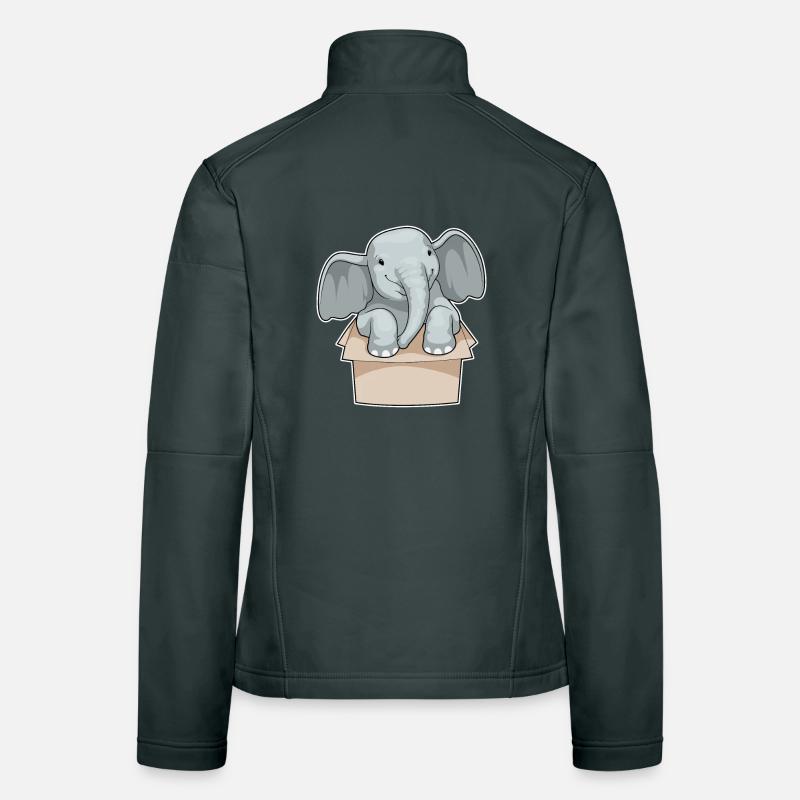 Boîte à éléphants Veste en tissu softshell Femme