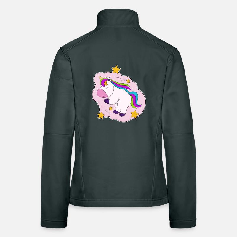 Nuages de licorne Veste en tissu softshell Femme