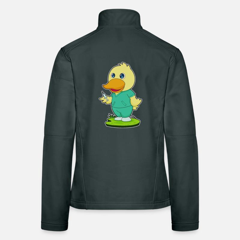 Seringue d’infirmière canard Veste en tissu softshell Femme