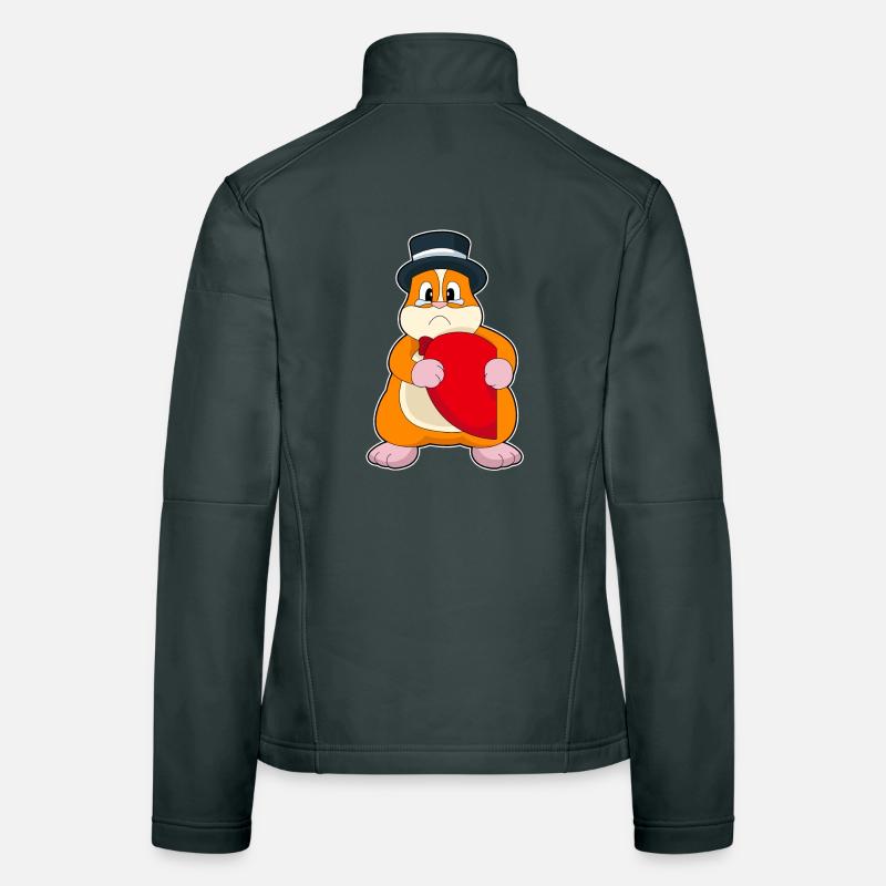 Mariage du cœur de marié de hamster Veste en tissu softshell Femme