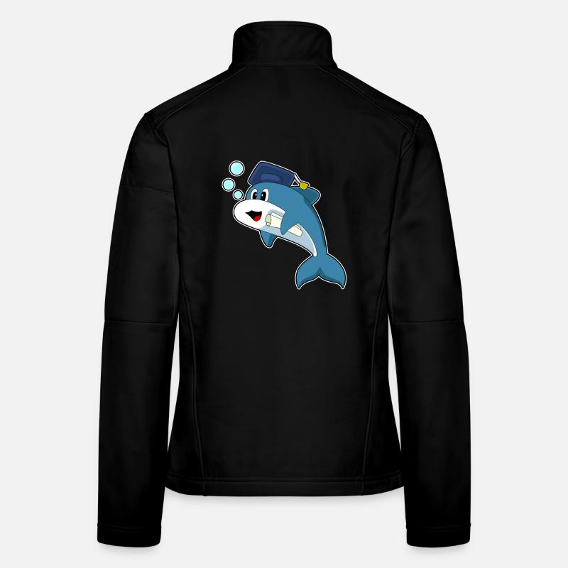 Delfin Student Diplom Frauen Softshelljacke