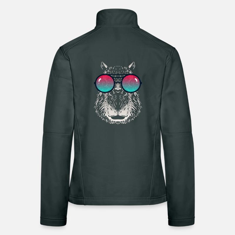 Cooles Capybara mit Sonnenbrille Frauen Softshelljacke