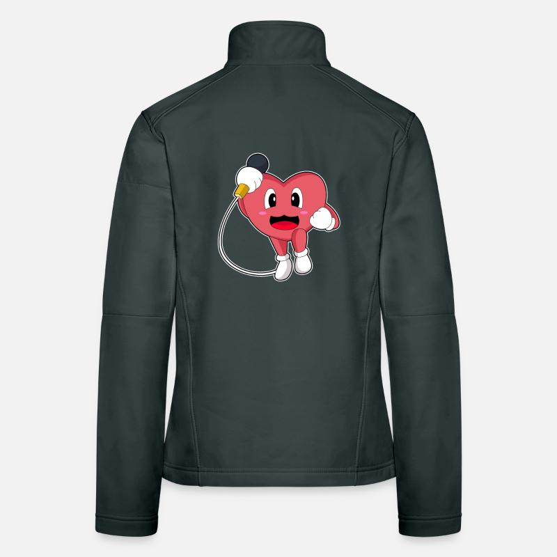 Heart Singer Microphone Singing Women's Softshell Jacket