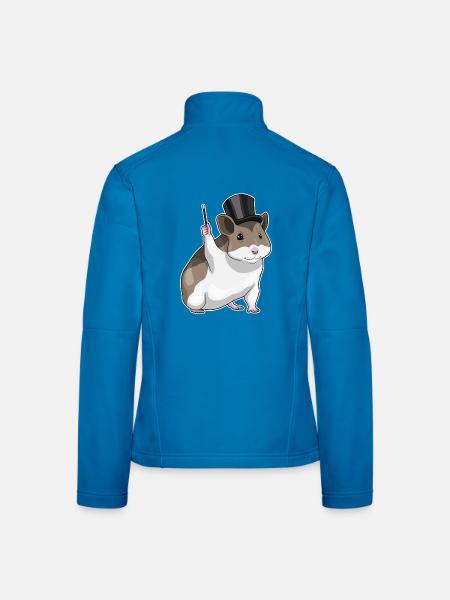 Hamster Zauberer Zauberstab - Frauen Softshelljacke - Schwarz - Hinten
