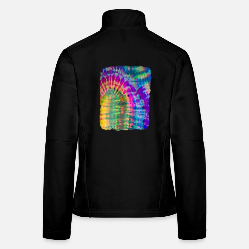 Tie Dye Batik Veste en tissu softshell Femme