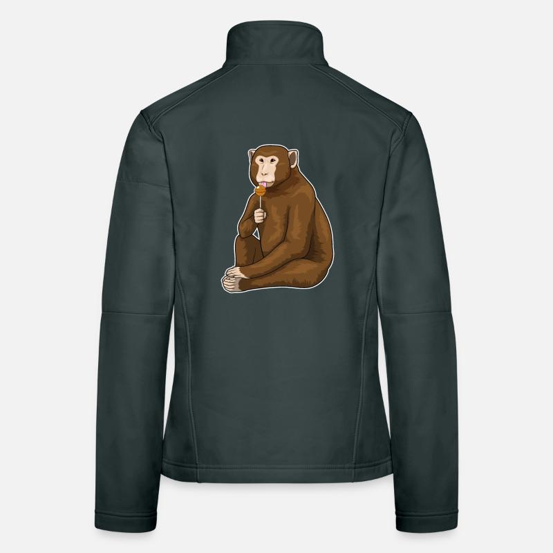 Affe Lutscher Süßigkeiten Frauen Softshelljacke