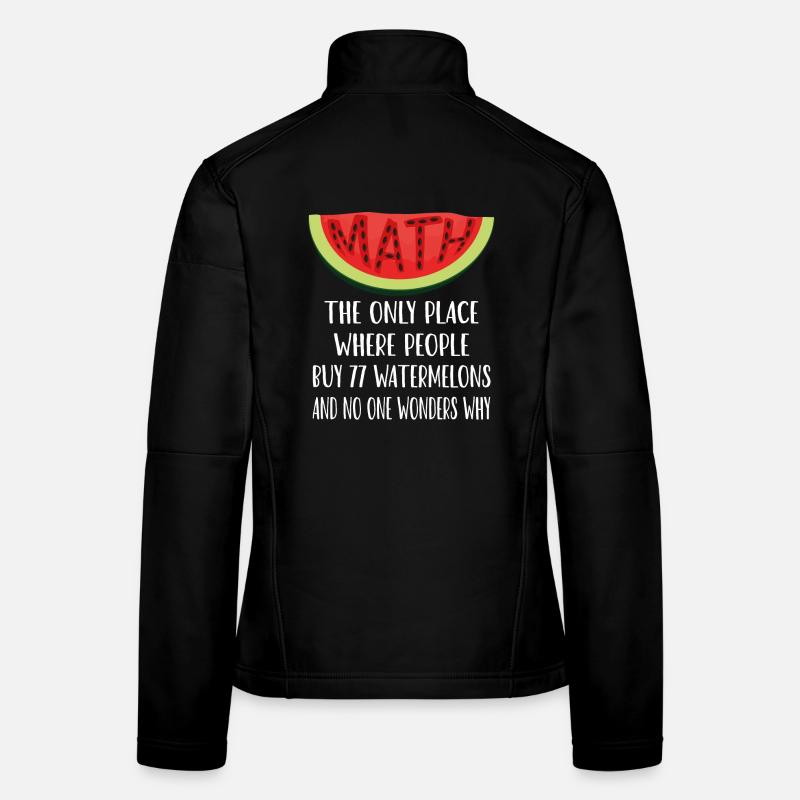 Mathematik und Wassermelonen Frauen Softshelljacke