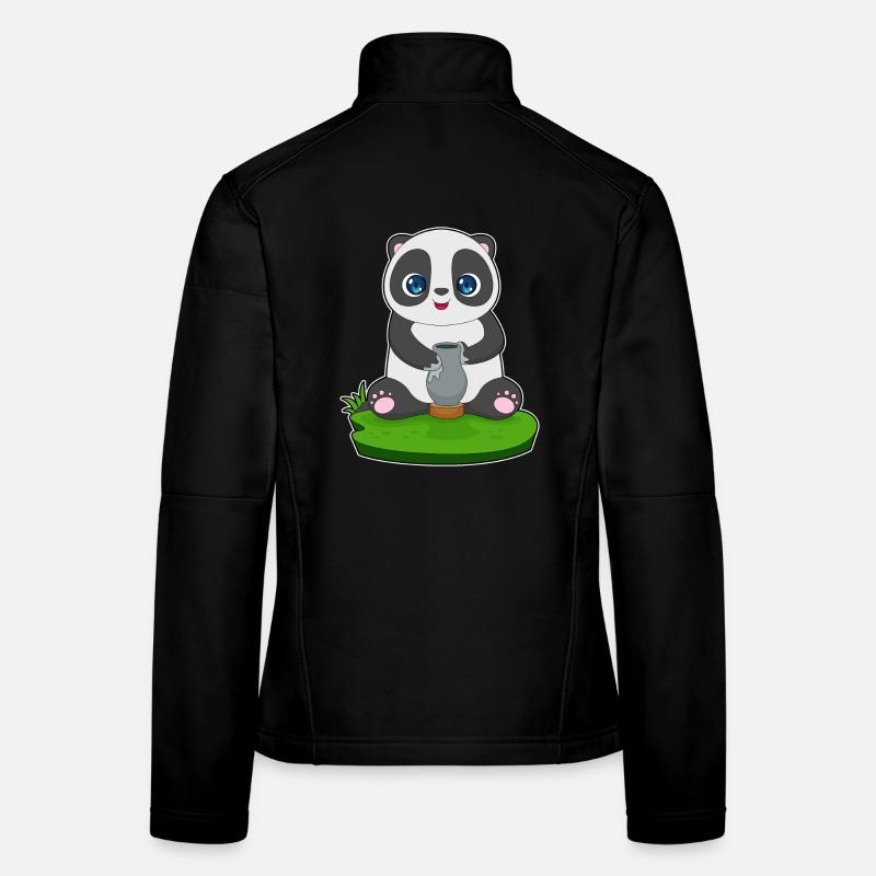 Panda Handwerker Vase Handwerk Frauen Softshelljacke