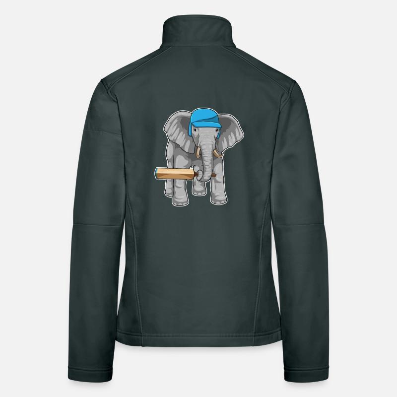 Elephant Cricket Cricket Bats Veste en tissu softshell Femme