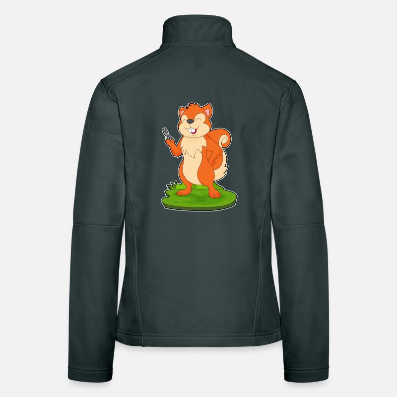 Eichhörnchen Friseur Schere Frauen Softshelljacke
