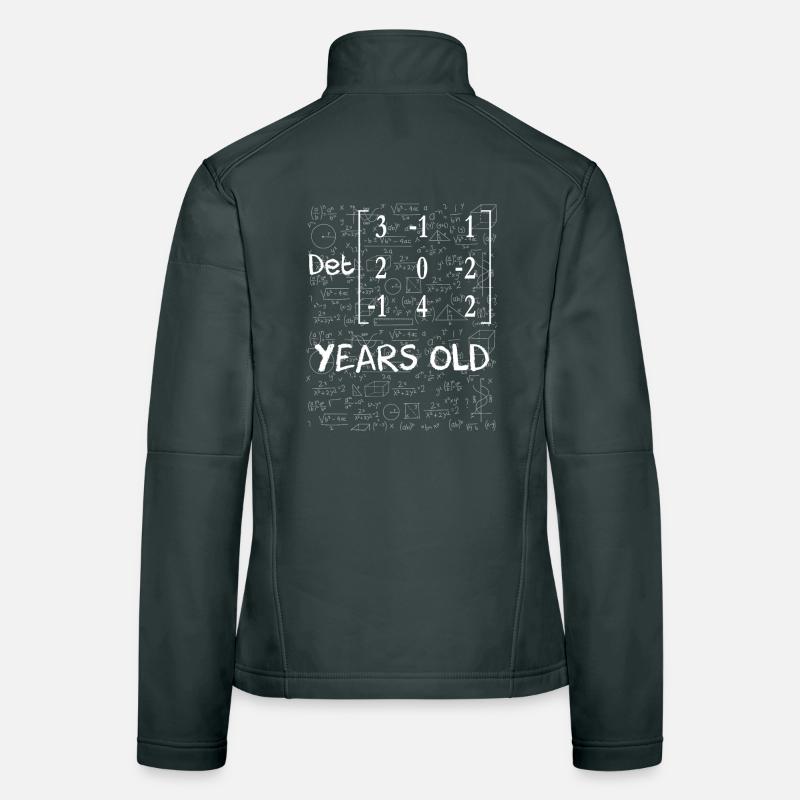 34th birthday 34 years matrix determinant Women's Softshell Jacket