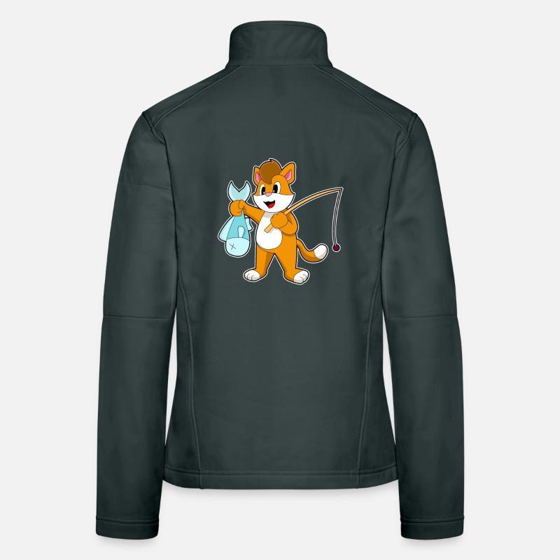 Pêche au chat pêcheur Veste en tissu softshell Femme