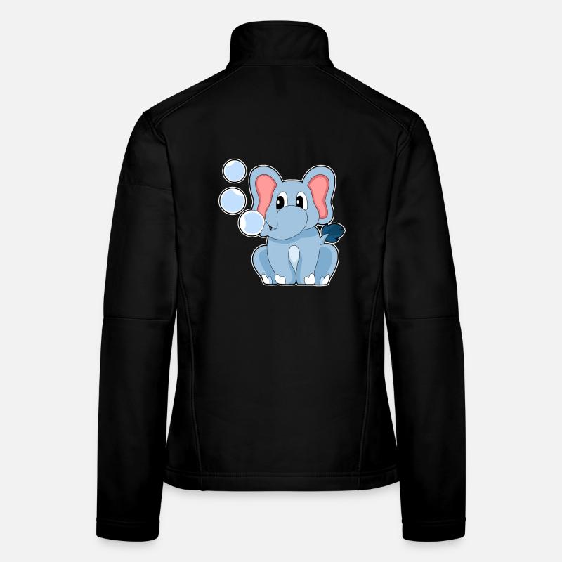 Éléphant mignon Veste en tissu softshell Femme