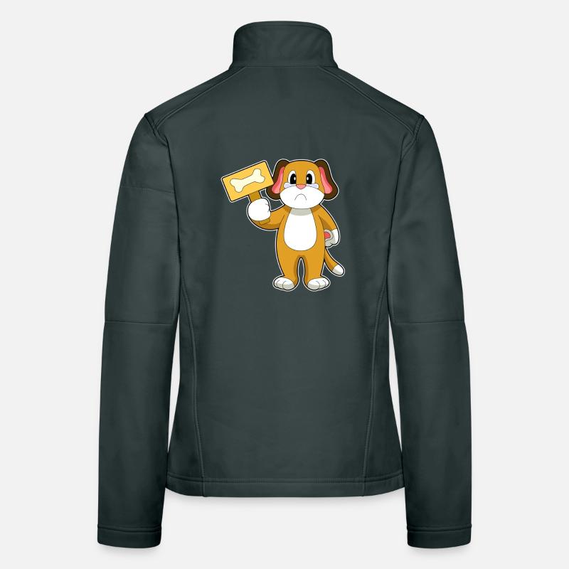 Hund Knochen Frauen Softshelljacke