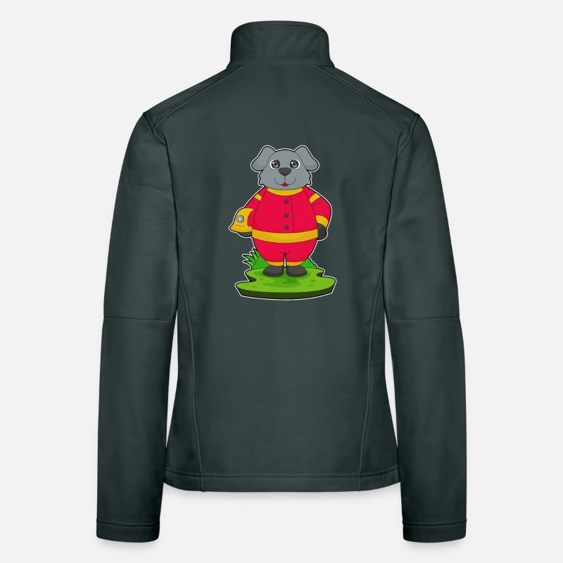 Brigade de pompiers de chiens Veste en tissu softshell Femme