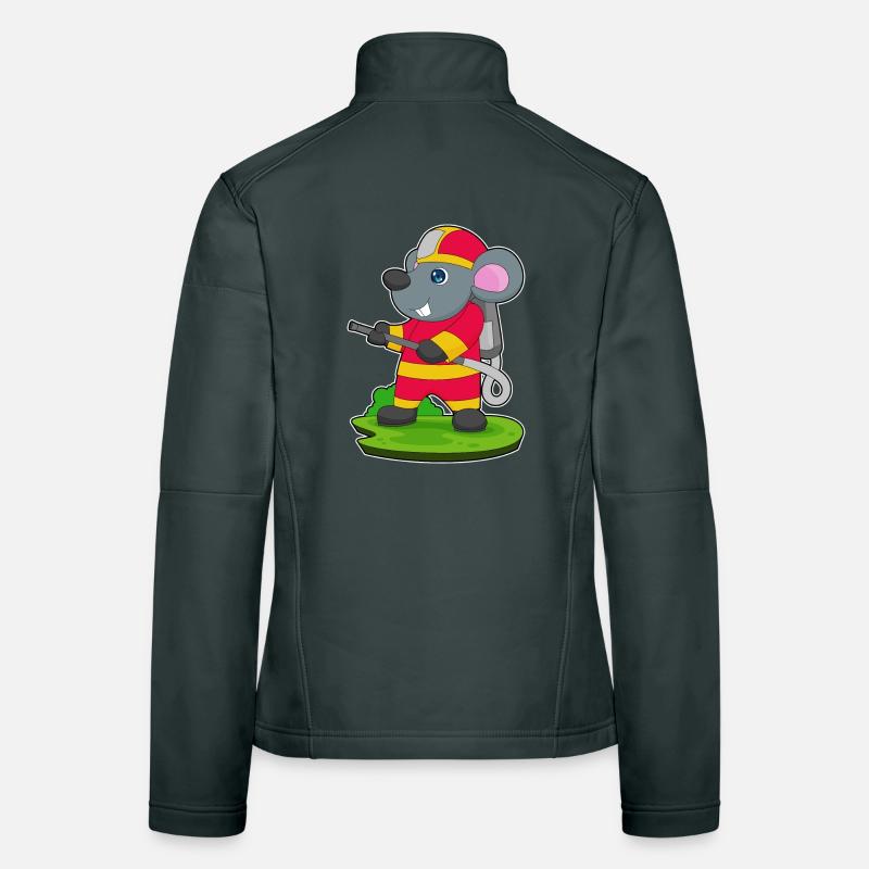 Mouse Firefighter Fire Hose Fire Hose Fire Brigade Women's Softshell Jacket