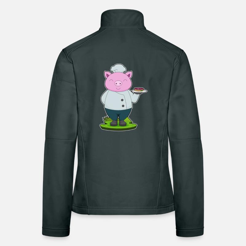Cuisson du porc Cuisson de la viande Veste en tissu softshell Femme