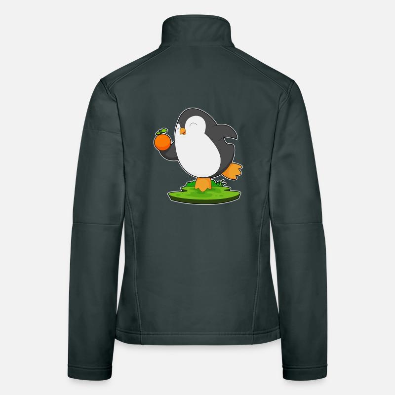 Penguin Orange Women's Softshell Jacket