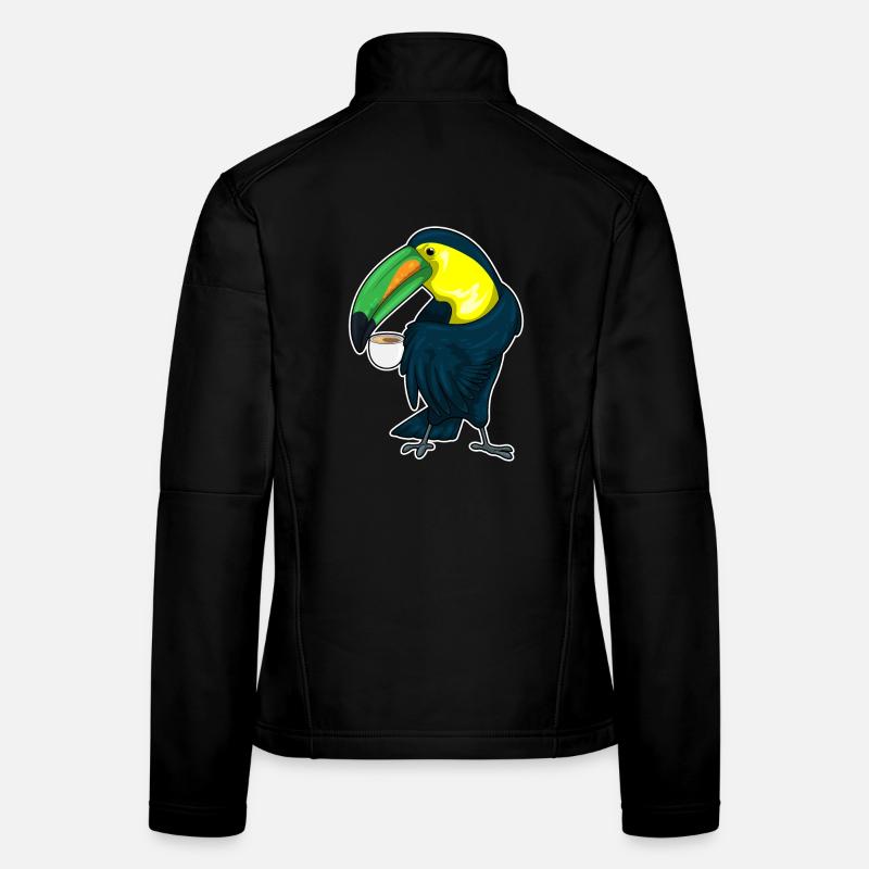 Toucan cup of coffee - Women's Softshell Jacket - black
