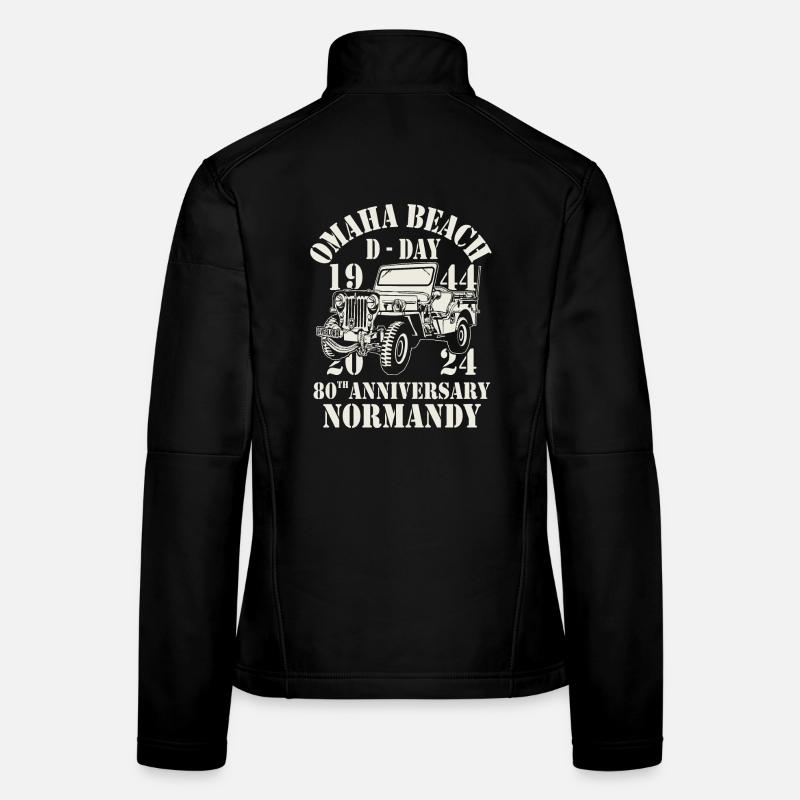 Omaha Beach D-Day 80th Anniversary Normandy Veste en tissu softshell Femme