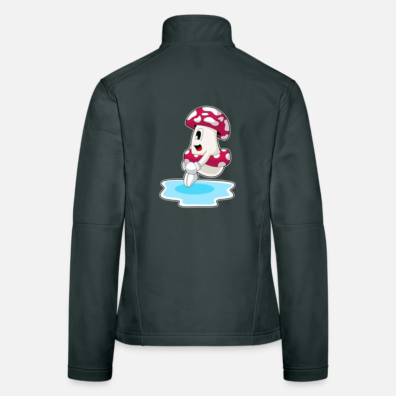 Saut d’eau à la nage aux champignons Été Veste en tissu softshell Femme