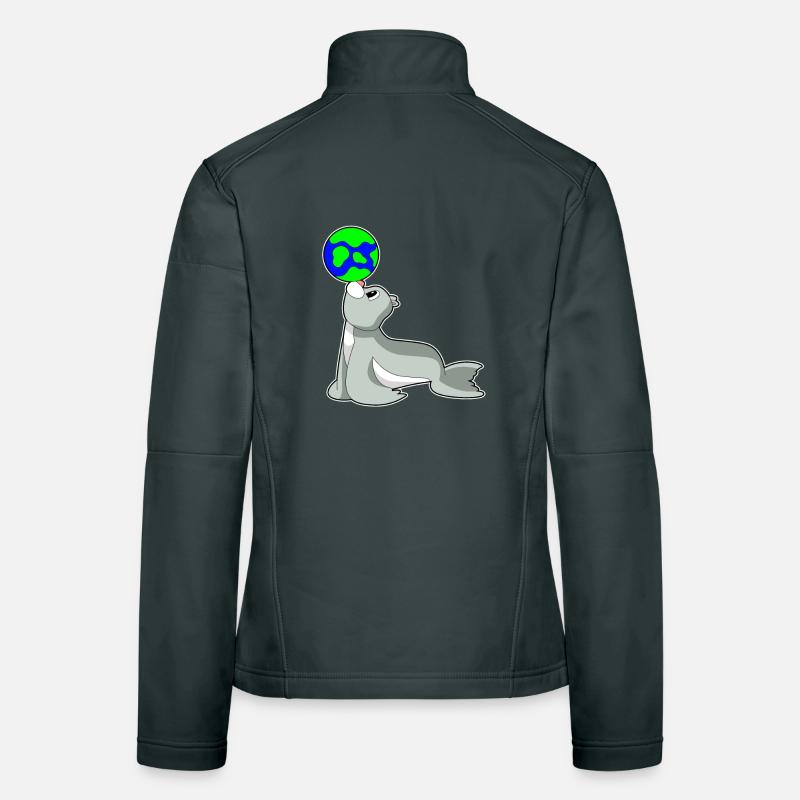 Phoque Terre Veste en tissu softshell Femme