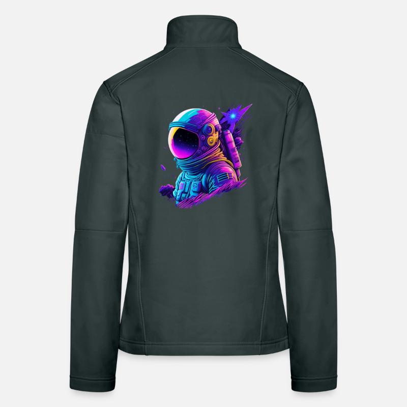 Synthwave Astronaute Space Explorer Veste en tissu softshell Femme