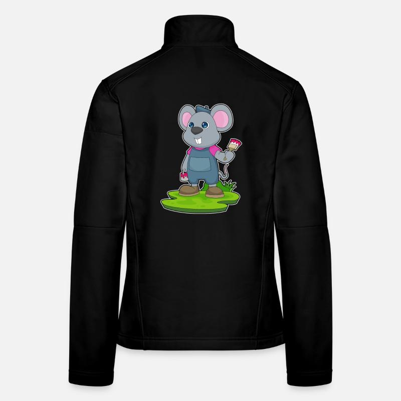 Mouse Painter Brush Painting Women's Softshell Jacket