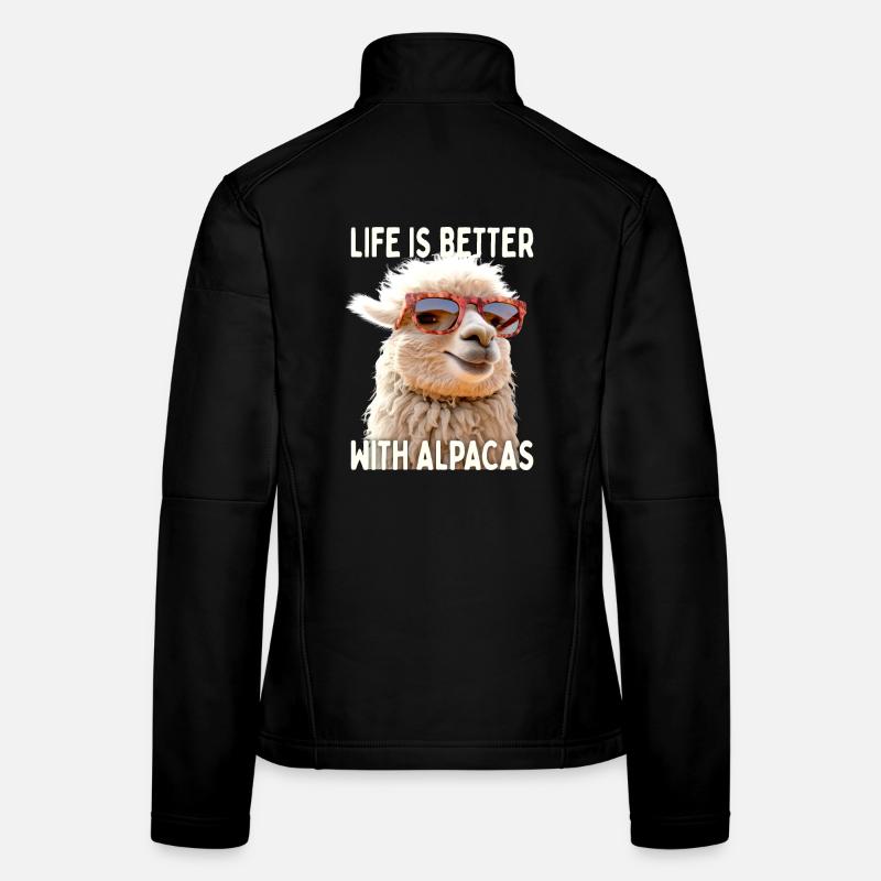 Alpaka Life Is Better With Alpacas Lama Alpakas - Frauen Softshelljacke - Schwarz
