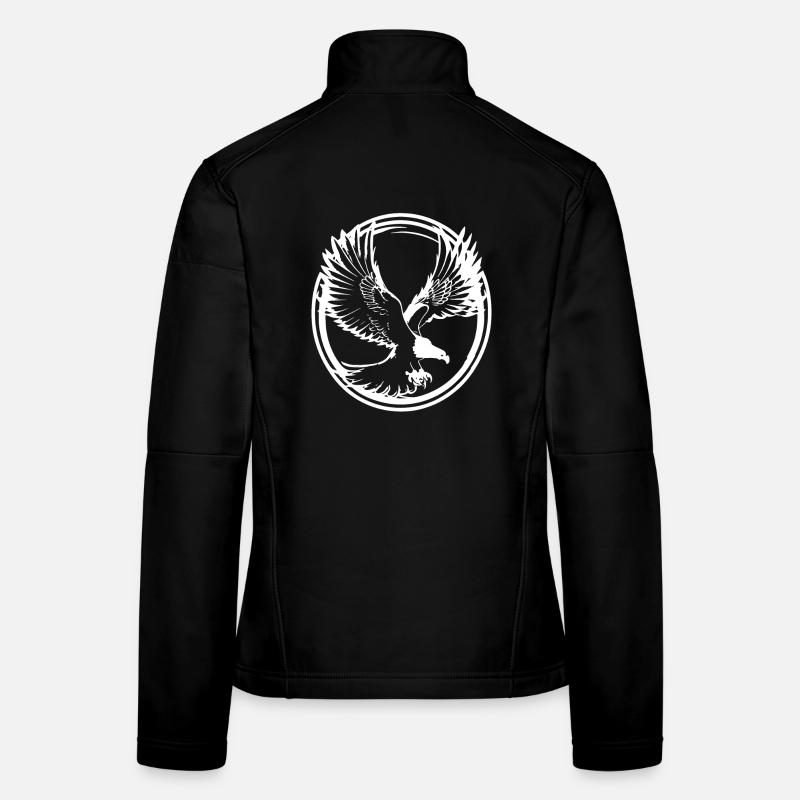Starke Adler Silhouette - Frauen Softshelljacke - Schwarz