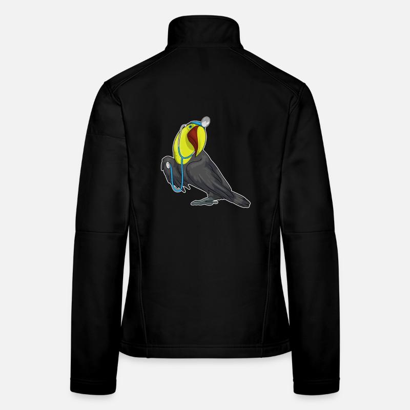Toucan Doctor Stethoscope - Women's Softshell Jacket - black