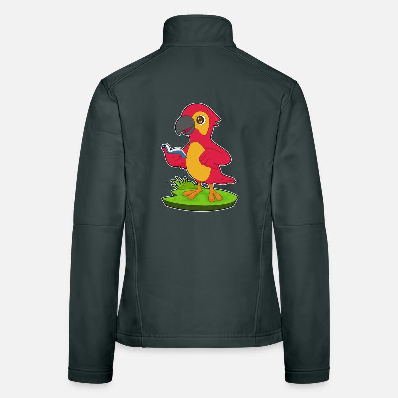 Papagei Nerd Buch  Frauen Softshelljacke