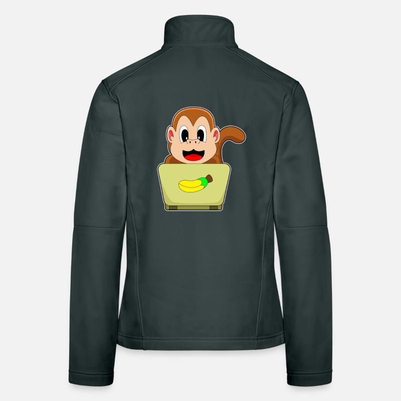 Affe Laptop Frauen Softshelljacke