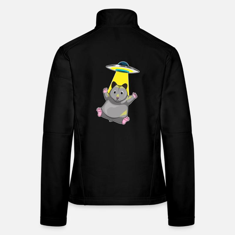 Hamster Raumschiff Weltraum Frauen Softshelljacke