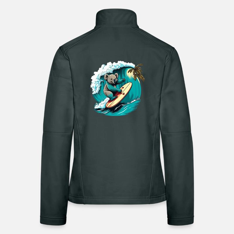 Koala s’amuse à surfer Veste en tissu softshell Femme
