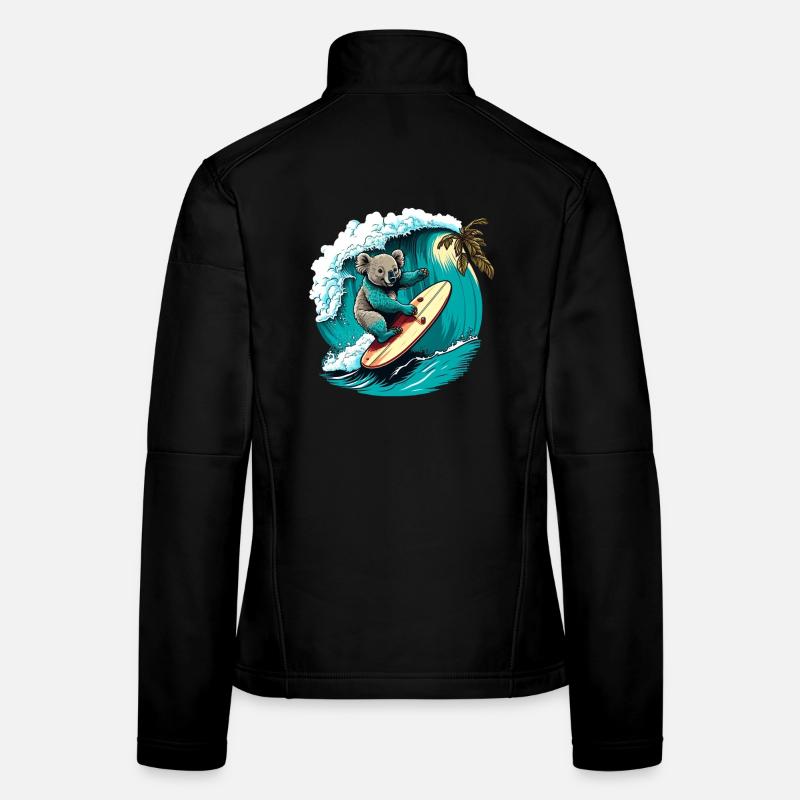 Koala s’amuse à surfer Veste en tissu softshell Femme