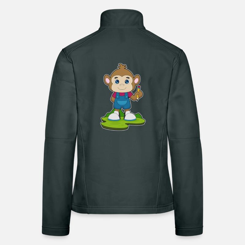 École de crayons Monkey Student Veste en tissu softshell Femme