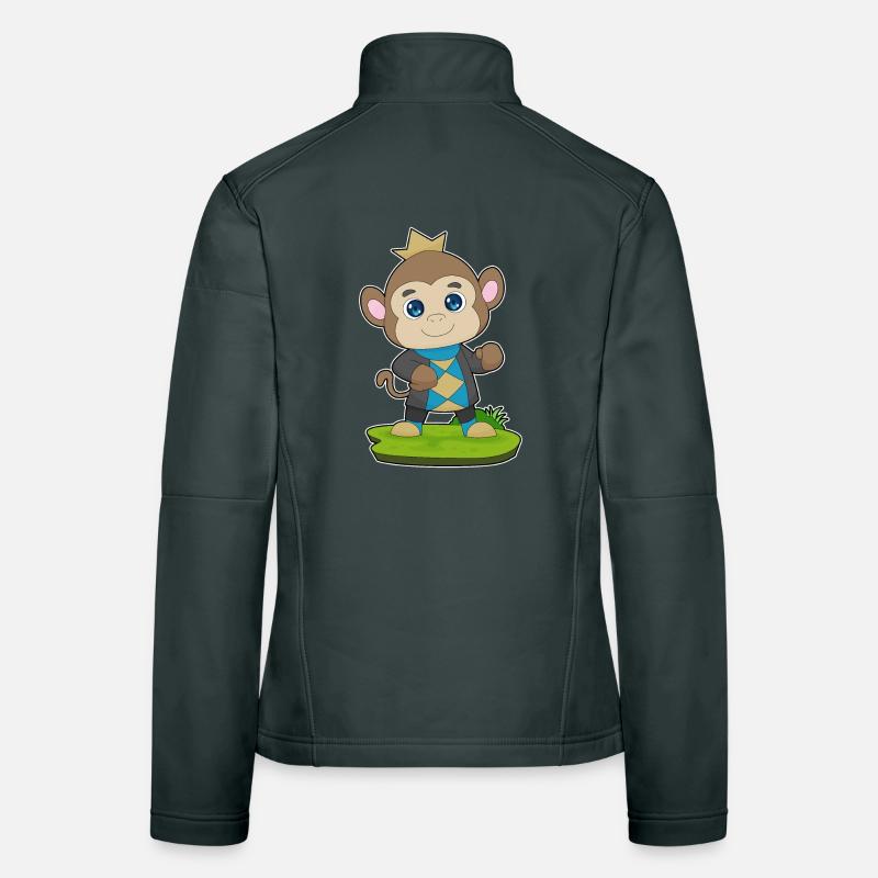 Couronne de singe Veste en tissu softshell Femme
