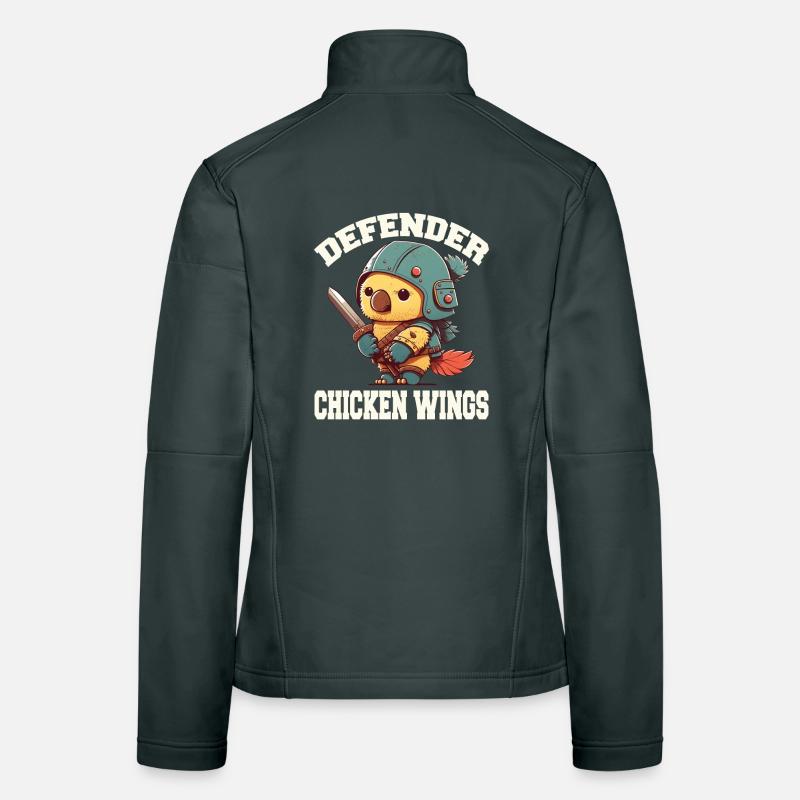 Poussin en armure de chevalier ailes de poulet Veste en tissu softshell Femme
