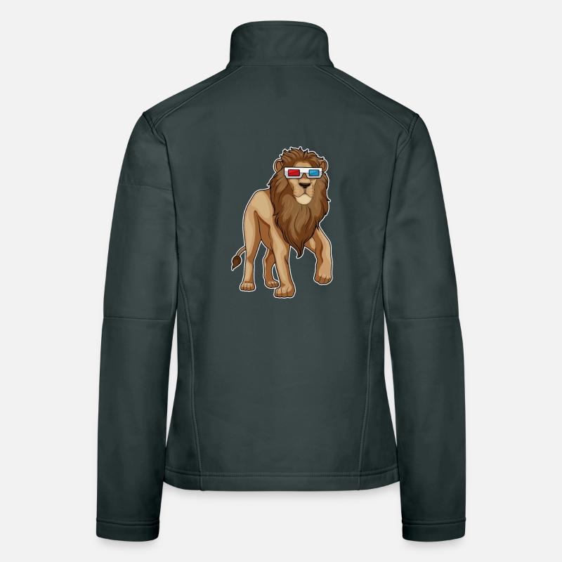 Löwe Brille Frauen Softshelljacke