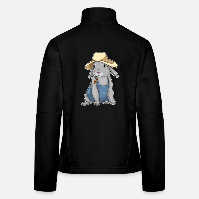 Rabbit Farmer Wheat Farm Women's Softshell Jacket