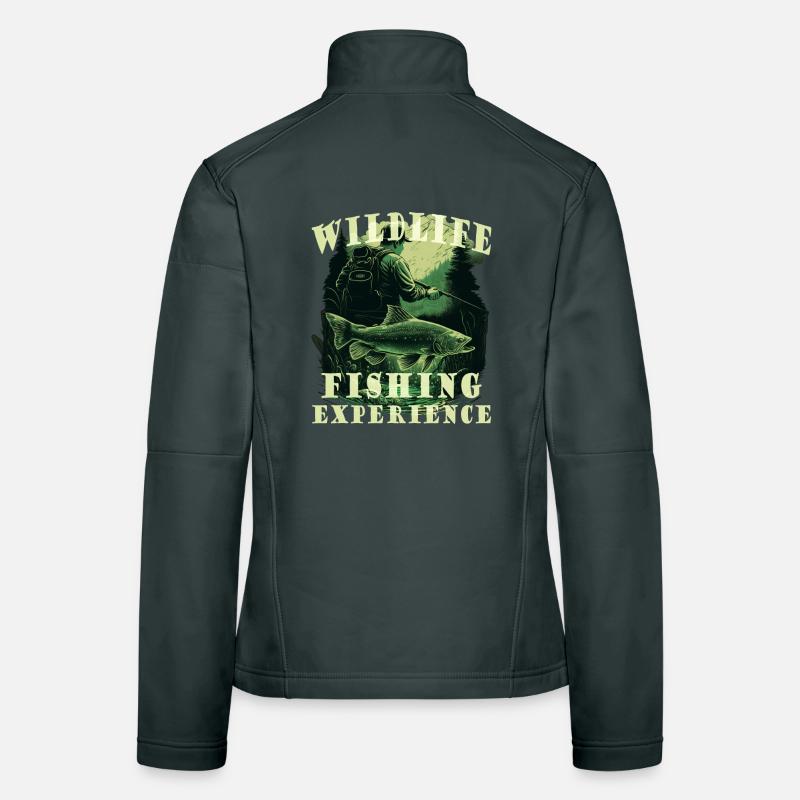 Anglers on the hunt with lettering Women's Softshell Jacket