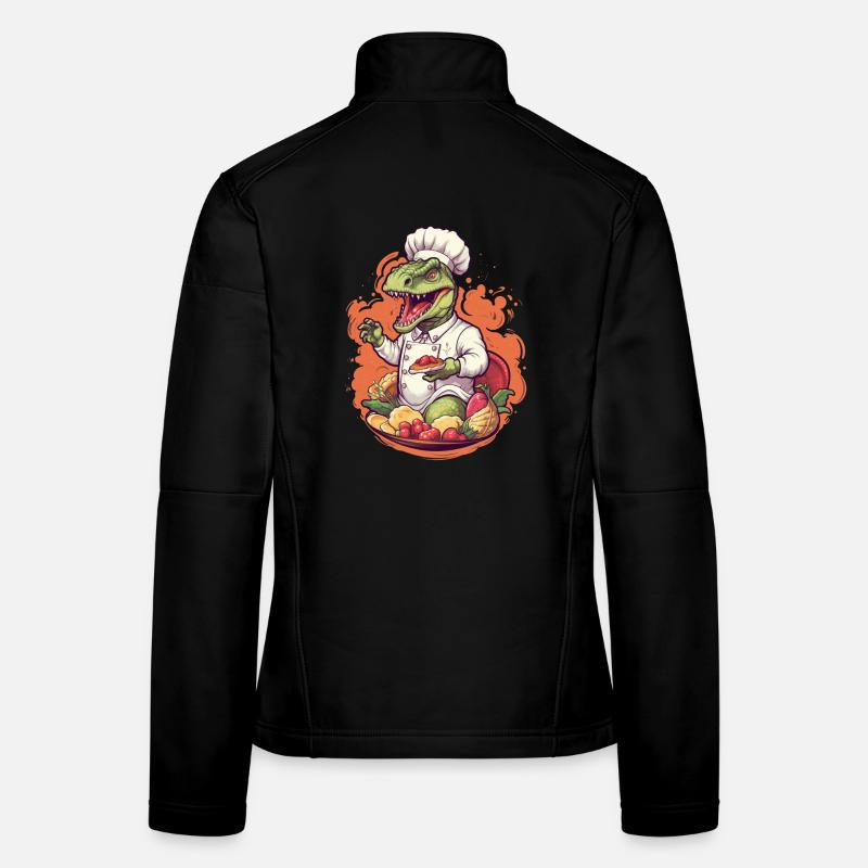 Dinosaur Chef Women's Softshell Jacket