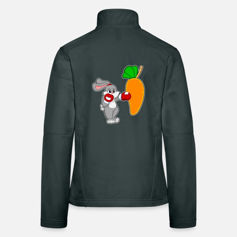 Rabbit Boxer Punching Bag Boxing Women's Softshell Jacket