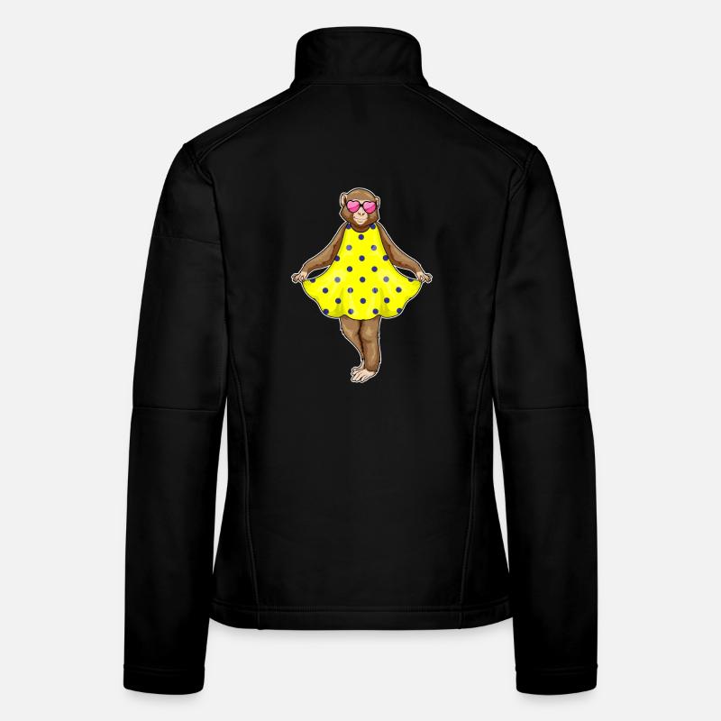 Affe Polka Dots Kleid Frauen Softshelljacke