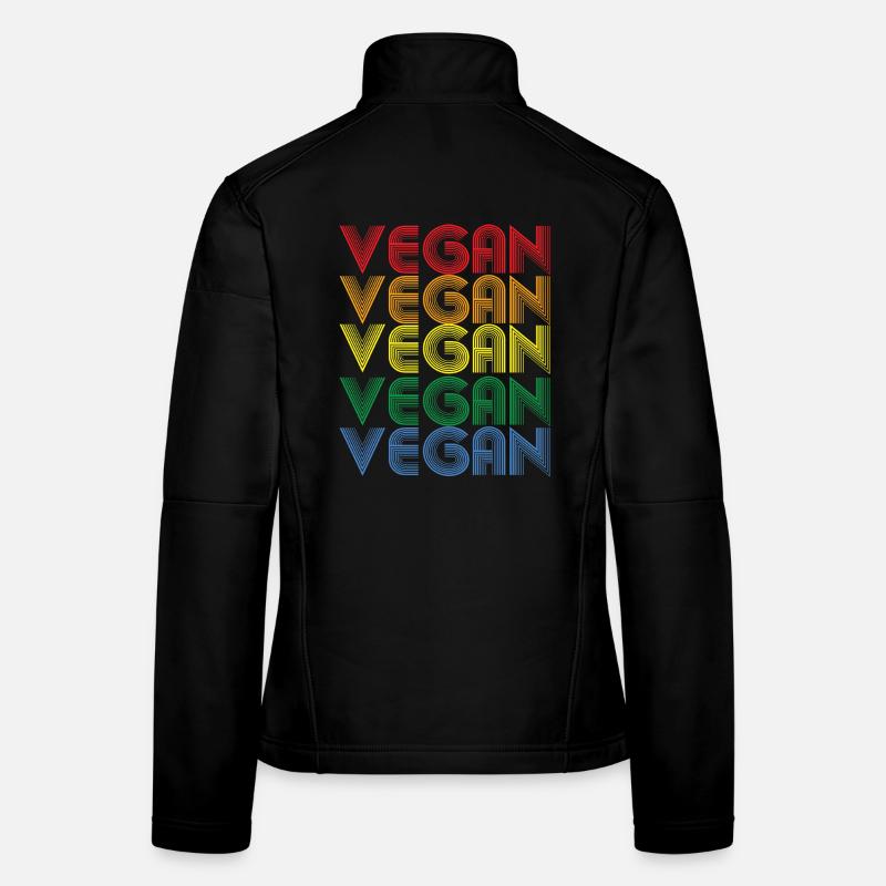 Regenbogen VEGAN Statement Frauen Softshelljacke