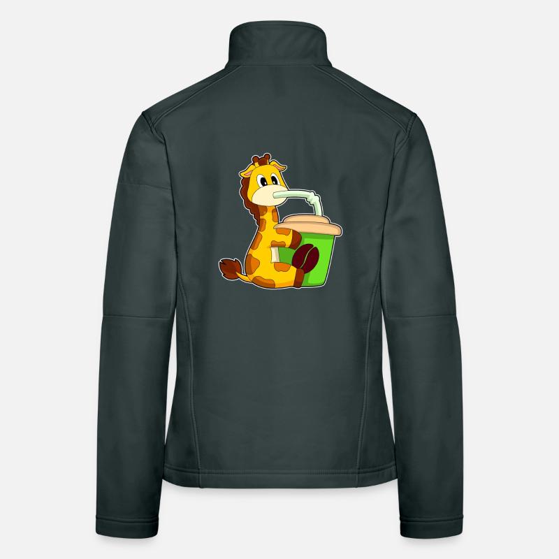 Giraffe Coffee to go Mug Women's Softshell Jacket