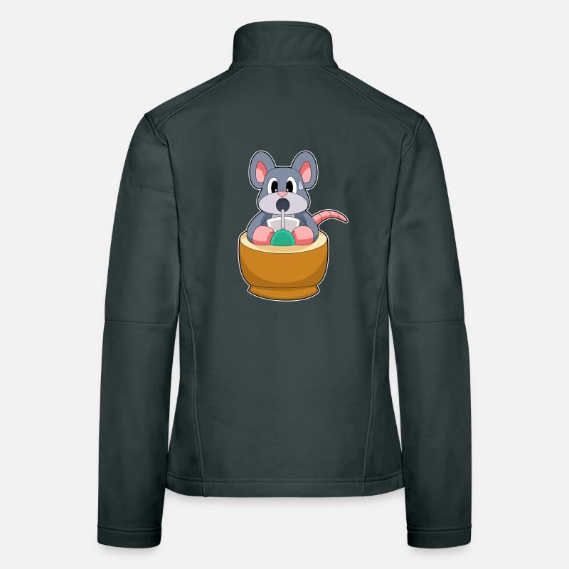 Mouse Secretary Drink Veste en tissu softshell Femme