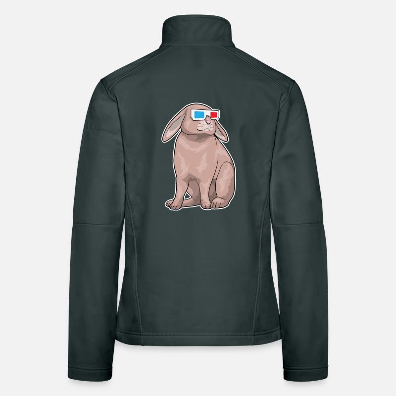 Rabbit Glasses Women's Softshell Jacket